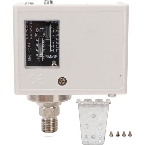 Interrupteur de pression d'air compresseur chaudière sécheur contrôleur robuste 6kg AC125V 250V G1/4 (1/5)