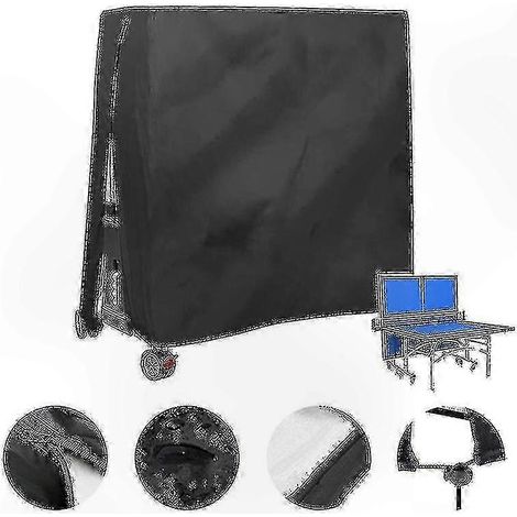Housse imperméable et anti-poussière pour tables de ping-pong d'extérieur (165x70x185 cm) (1/2)