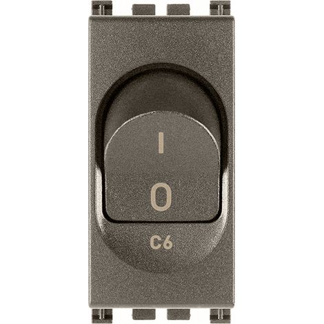 VIMAR - 19405.06.M MT Interrupteur 1P+N C6 120-230V Métal