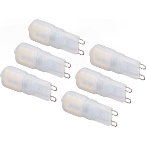 Lot de 6 ampoules LED G9 à intensité variable 3W, économie d'énergie, éclairage à 360°, blanc naturel, 220-240V, pour plafonniers et suspensions. (1/5)