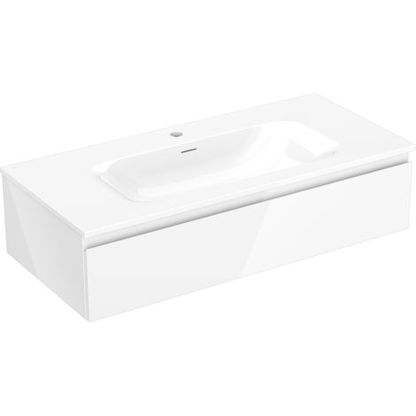 Mexen Orio mobile da bagno 100 cm con lavabo Vela, 1 cassetto, bianco lucido - 91A10-10023-1-BF00-W23M00 (1/5)