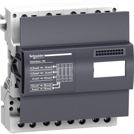 Repartidor modular LINERGY DX 4P 125A 6M 52 conexiones IPxx B para carril DIN