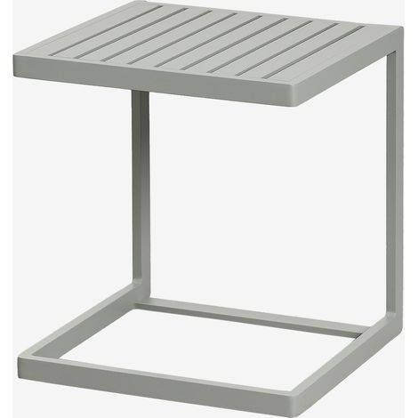 Mesa auxiliar para jardín cuadrada 40x40 cm en aluminio Dulem SKLUM             