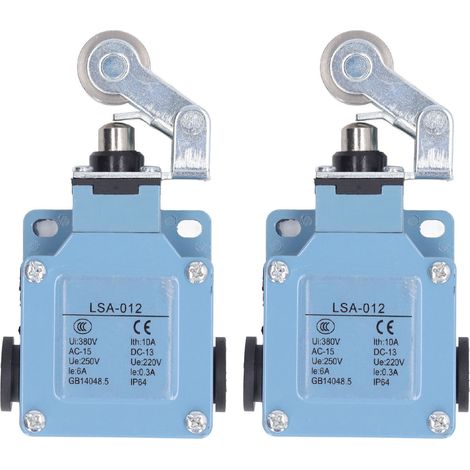 Interrupteur de fin de course LSA 012 à bras pivotant à galet flexible, 2 pièces, micro-rupteur momentané 250V/220V pour fraiseuses CNC (1/5)