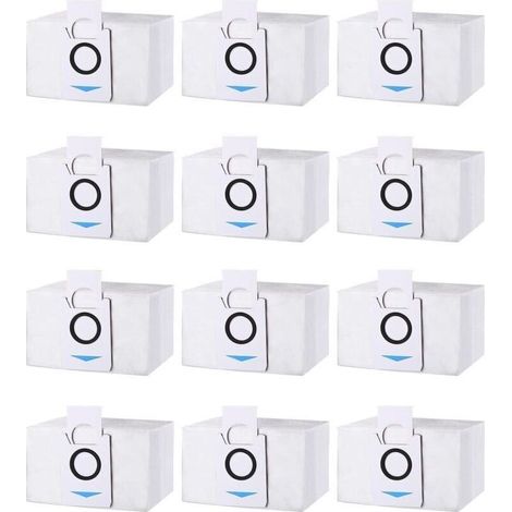 12 accessoires de sac à poussière pour Ecovacs Deebot X1 Omni & X1 e Omni, T20 omni, station d'aspiration T20e Omni, sacs d'aspirateur de rechange compatibles avec Ecovacs Deebot, sac d'aspirateur gra (1/4)