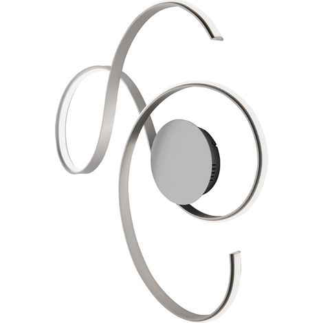 Plafoniera TWIST a LED 73x80 cm in metallo verniciato Silver (1/3)