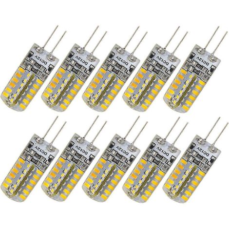Ampoules LED Lurrose G4, paquet de 10, 12 V 3,5 W, lumière blanche 6000-6500 K, SMD 3014, compatibles avec l'éclairage général et l'éclairage d'accentuation. (1/4)