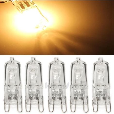 10pcs G9 Ampoule Halogène Lampe Eclairage Blanc Chaud 25W Coque Transparent (1/3)