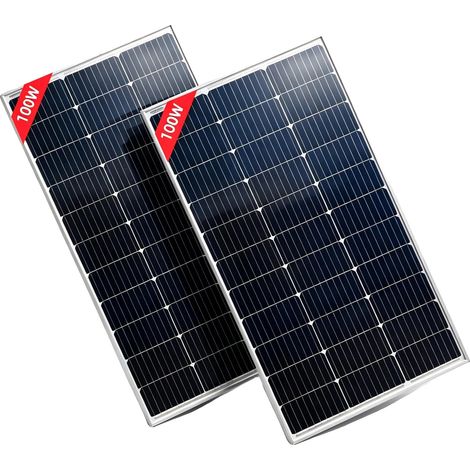 Panneau Solaire, 100W de Puissance, Construction Durable, 2pcs 100w panneau (1/2)