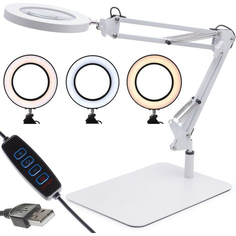 Lampe cosmétique de bureau avec base LED USB 12W (1/5)