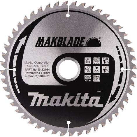 B-32764 Disque scie circulaire, Makblade T.C.T, 216 x 30 mm, 48 D (1/5)