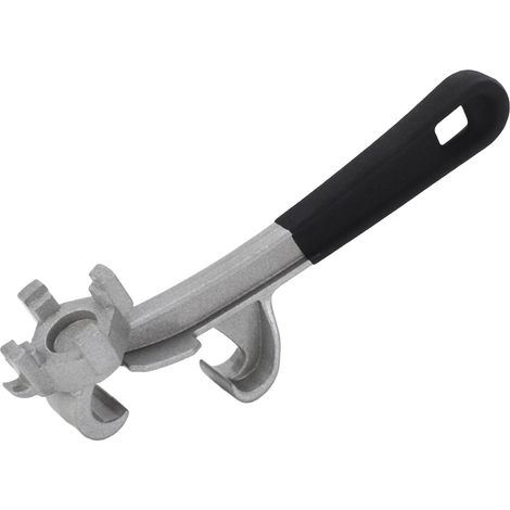 Abrecubos multifunción de aleación de aluminio (juego de 2) con llave y tapa antideslizante negra. (1/5)