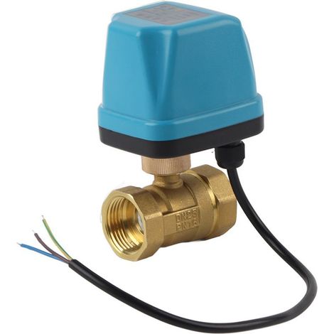 Vanne à Bille Électrique IP68 Bleue, AC220V, 2 Voies, 3 Fils, 2 Commandes, Filetage G1 Pouce (1/5)