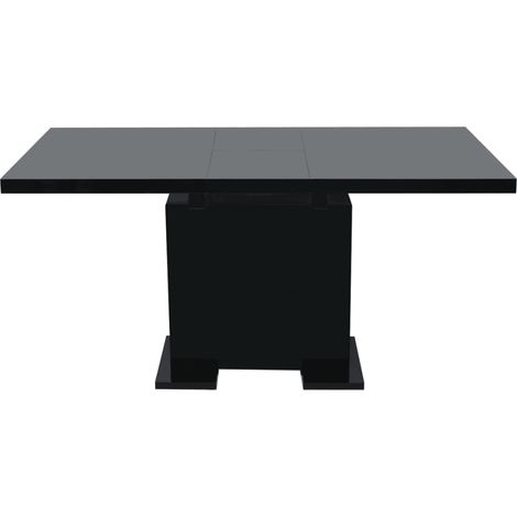 Maison Exclusive - Esstisch Ausziehbar Hochglanz-Schwarz