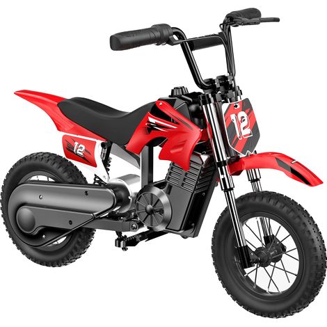Mountain bike elettrica, motore da 350W, velocità massima di 25 km/h, rossa (1/2)