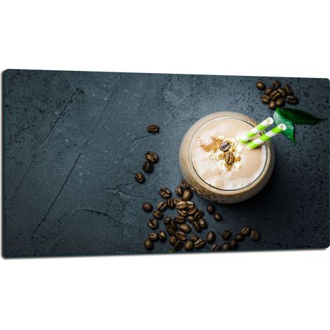 PLAQUE DE PROTECTION EN VERRE POUR CUISINIÈRE 90X52 CAFÉ (1/5)