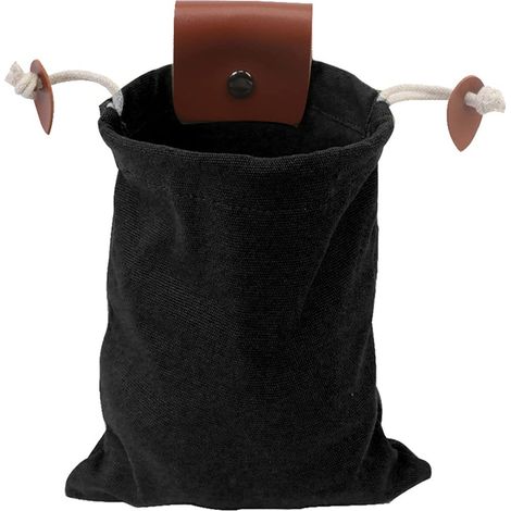 Pochette en toile et cuir, pochette de cueillette, sac de cueillette en toile cirée, pochette à champignons, pochette de ceinture en cuir pour le bushcraft, sac pliable et portable pour la randonnée, (1/5)
