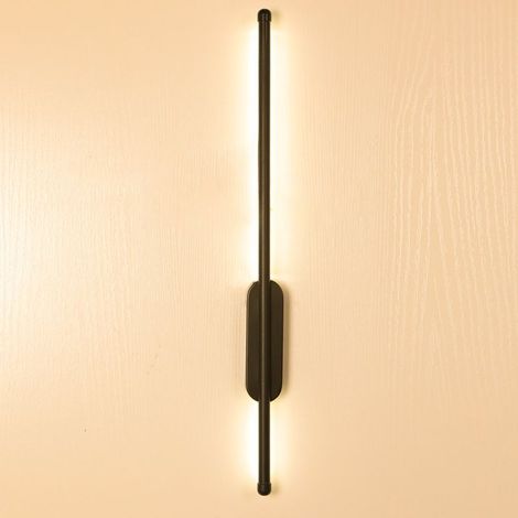 LED Applique Murale d'Intérieur 60cm 10W Lampe Murale Industrielle Moderne Simple Ovale pour Escalier Couloir Salon Chambre Noir Lumière Chaude (1/5)