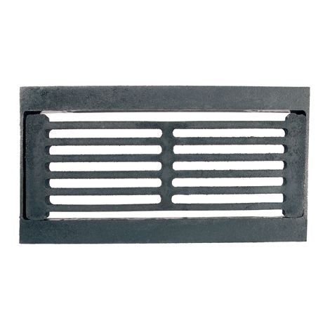 Grille de foyer en fonte 410 x 210 mm – Apport d'air primaire et évacuation cendres – Compatible poêles et cheminées – Pisla (1/5)