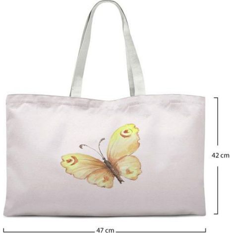 Sac Shopping Coton Réutilisable - 47 x 42 cm - Ansés Longues Épaule - 1 Pièce (1/4)