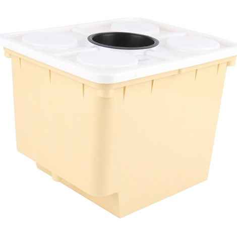 Seau De Culture Hydroponique 1 Trou Couvercle Et Panier pour Jardin Et Serrage, Jardinière Plastique sans Sol pour Légumes Et Fruits, Système De Plantation Hors Sol Solide Et Polyvalent (1/5)
