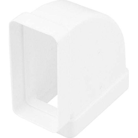 Coude rectangulaire horizontal 90º PVC blanc 75x150mm - MARQUE, installation facile et haute résistance