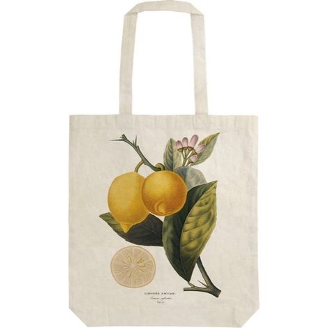 Bolsa de compras de algodón color limón STBAG25