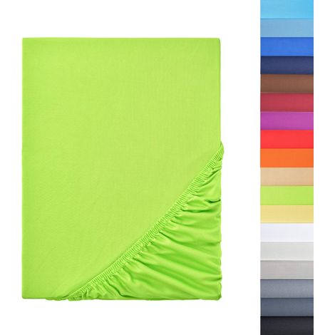 NatureMark Lenzuolo in microfibra a prezzo scontato tante misure e colori di marca (lenzuolo 140x200-160x200 cm, verde mela) (1/5)