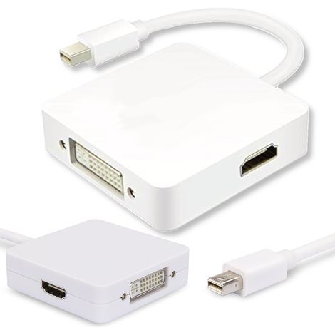 Adaptateur Mini DP DisplayPort vers VGA/DVI/HDMI (1/5)