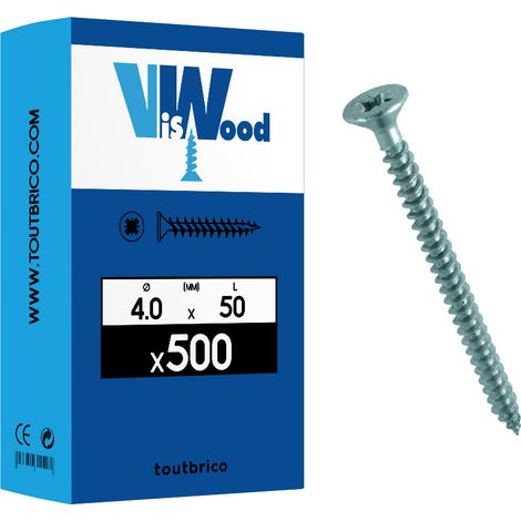 500 vis agglo 4x50mm fraisée Pz zingué Viswood