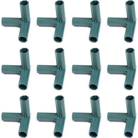 Connecteurs pour structure de serre, 12 pièces, connecteurs en plastique pour fleurs et rotin, boucle en plastique (1/4)