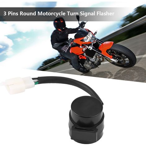Relais de clignotant 3 broches pour scooters GY6 50-250cc, motos et ATV - Blinker universel (1/5)