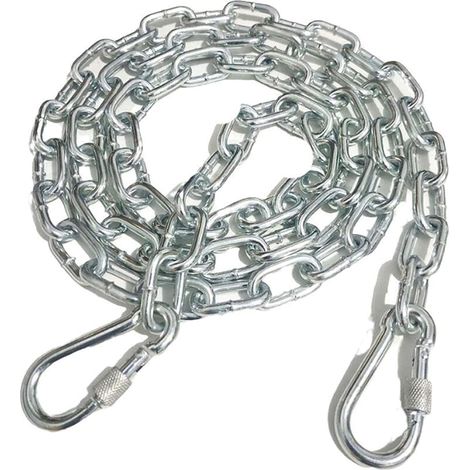 Laisse Métallique - Acier Haute Résistance - Pour Chiens de Taille Moyenne - Fixation Autour d'un Poteau - 1 Pièce