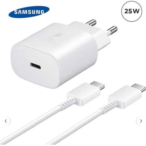 Chargeur Adaptateur secteur - Samsung - 25W - USB-C - Blanc - Compatible Galaxy A02S