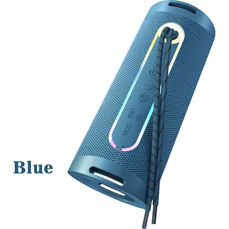 La nouvelle enceinte Bluetooth sans fil D22 bleue est dotée d'une conception étanche, ce qui la rend adaptée à une utili (1/5)