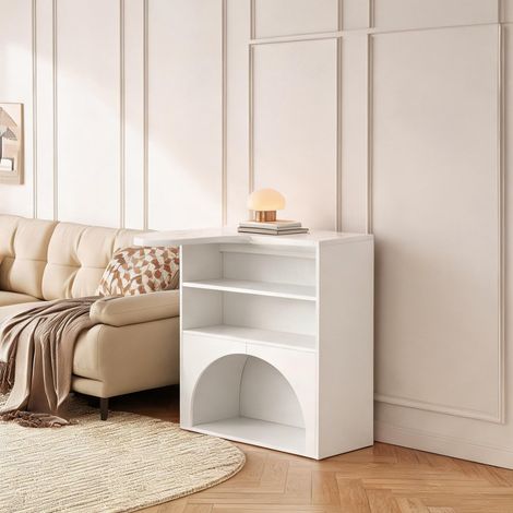 Buffet coloris blanc en MDF 120 x 40 x 100 cm (1/5)