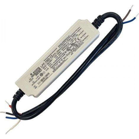 MW MEAN WELL LPF-16D-12 Alimentatore Led Driver CC CV 12V 1,34A 16W IP67 Input 220V e 110V Dimmerabile 3 In 1
