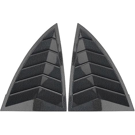 Cache de volet de lunette arrière pour Tesla Model Y, persienne Juniper, garniture d'aération latérale triangulaire, accessoire en fibre de carbone brillante (1/5)