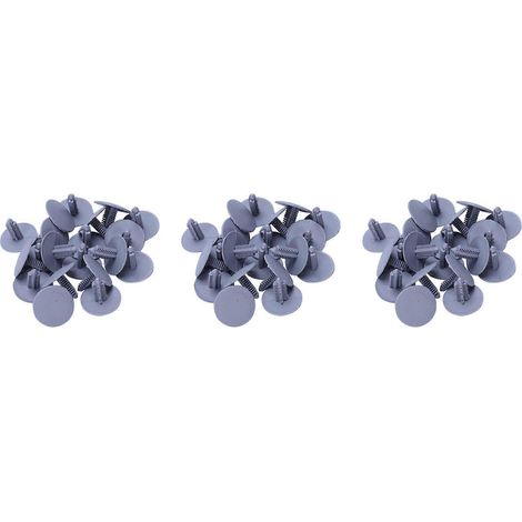 60 pièces de clips de fixation pour tapis en plastique gris contre les projections de véhicules, dimensions : 7 mm x 16 mm x 24 mm (1/5)