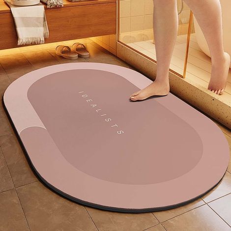 Tapis De Bain - 40 x 60 cm - Dos Anti-dérapant - Absorbant - Séchage Rapide - Lavable En Machine - Pour Salle De Bain Douche Baignoire (1/5)