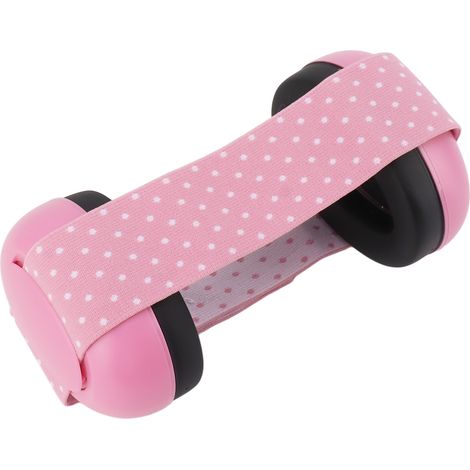 Casque antibruit bébé rose, serre-tête élastique, protection auditive pour nourrissons jusqu'à 2 mois, réduction de bruit (1/5)