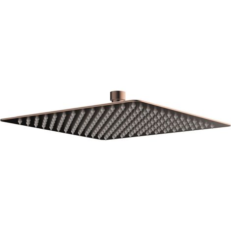 Signature React Ultraslim Square Shower Head 250mm x 250mm - Brushed Bronze (1/2)