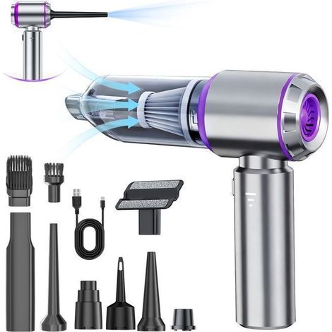Aspirateur à main - 16000Pa - Sans fil - 6000mAh / 45 min - Fonction souffleur (1/5)