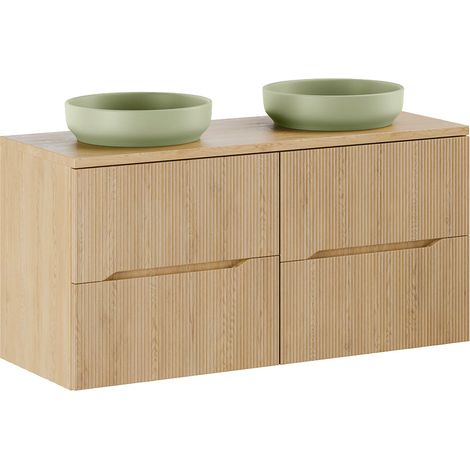 Mueble lavabo doble 120cm Isaline Madera (1/4)