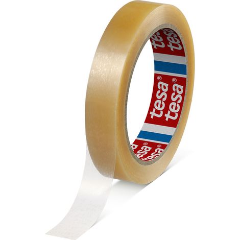 Cinta de embalaje tesa film pvc transparente 4204 66m x 19mm