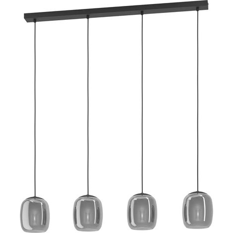 [GEBRAUCHT] B-Ware Eglo Hängeleuchte Ciampino Schwarz Grau Glas Deckenlampe Deckenleuchte Lampe