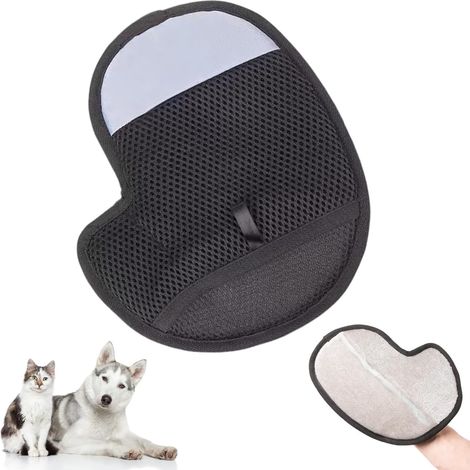 Gant Poil Chat, Gant pour Enlever Les Poils d'animaux, pour Meubles, Vêtements, Tapis & Voiture, Idéal pour Chiens & Chats, Gants de Toilettage pour Chat