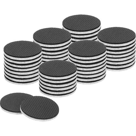 48 Pcs Patins pour Meubles en Feutre Et EVA 2" (50mm) Gris+Noir (1/5)