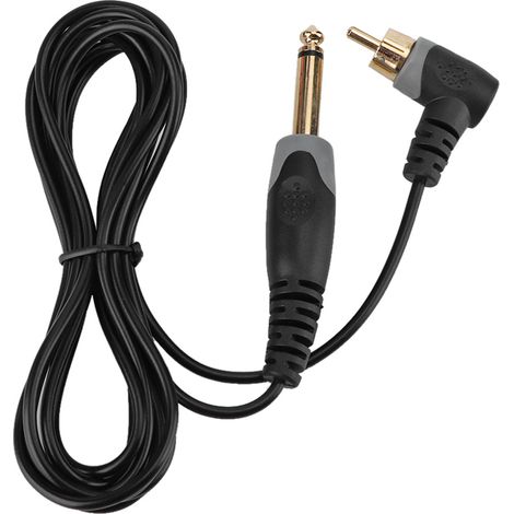 Cordon d'alimentation pour machine à tatouer 2,25m, crochet à clip avec tête courbée, prise RCA, fil de connexion pour encreur professionnel (1/5)