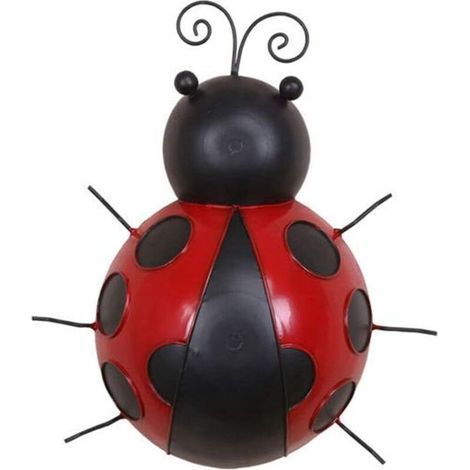 Set di 3 coccinelle in ferro, per decorazione interna ed esterna. (1/5)